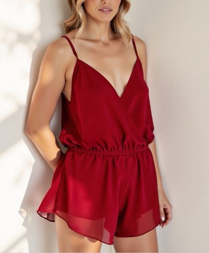 Seide rot romper - seide,