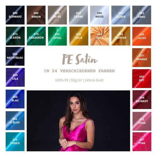 Polyester satin meterware pe - -,